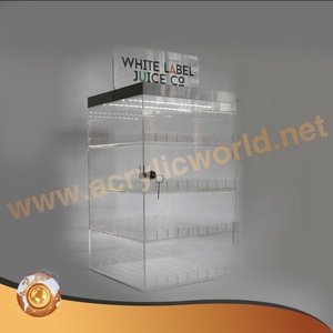 Support de présentation de parfum en acrylique transparent personnalisé, présentoir de comptoir à 2 niveaux pour la vente au détail de parfums et de cosmétiques - Product Image 4