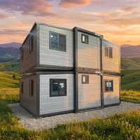 Maison préfabriquée de haute qualité avec chambres extensibles à double couche et à double aile équipées d'escaliers Petite villa