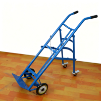 Carretilla de Plataforma Plegable Industrial OEM de Metal con 2 Ruedas, Duradera y Ajustable, para Almacén