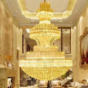 Empire Kristallen Kroonluchter Europese Woonkamer Hotel Kroonluchter Villa Moderne Gouden Luxe Project Hanglamp