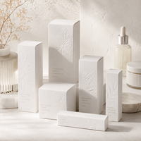 Boîtes d'emballage en carton blanc personnalisées écologiques avec logo imprimé, petites boîtes en carton pour parfum, rouge à lèvres