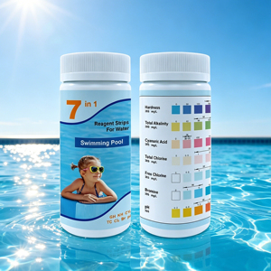 Bandelettes <span class=keywords><strong>de</strong></span> test <span class=keywords><strong>de</strong></span> piscine 7 en 1, 100 unités, kit professionnel <span class=keywords><strong>de</strong></span> test <span class=keywords><strong>de</strong></span> <span class=keywords><strong>la</strong></span> qualité <span class=keywords><strong>de</strong></span> <span class=keywords><strong>l</strong></span>'<span class=keywords><strong>eau</strong></span> <span class=keywords><strong>pour</strong></span> le chlore, <span class=keywords><strong>l</strong></span>'alcalinité, <span class=keywords><strong>la</strong></span> <span class=keywords><strong>dureté</strong></span>, <span class=keywords><strong>l</strong></span>'acide cyanurique, le brome - Product Image 1