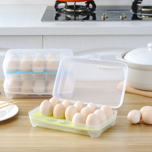 Japanese-style 15-compartment <b>egg</b> <b>storage</b> box, anti-collision <b>egg</b> <b>storage</b> container for refrigerators, portable <b>egg</b> tray. - Product Image 1