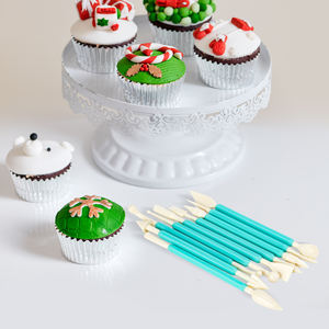 9 piezas de herramientas de decoración de pasteles Fondant, juego de herramientas de cerámica, Kit de cerámica, herramientas de escultura de arcilla de plástico DIY - Product Image 5