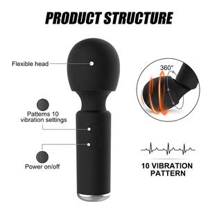 Tongkat Pijat Pribadi Getar 10 Mode yang Kuat 4.7\" Tongkat Tubuh Mini Fleksibel Elektrik untuk Wanita - Product Image 4