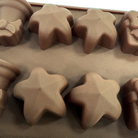 Moule à chocolat en silicone thème Noël Refine Factory, qualité alimentaire, antiadhésif, trois formes, pour pâtisserie maison DIY, portable