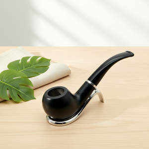 Vente en gros de 3 styles de pipes à tabac en résine bakélite, pipe à fumer classique à tige courbée avec support - Product Image 2