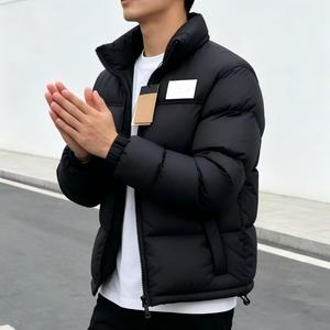 Veste d'hiver matelassée coupe courte à col montant pour femme, coupe-vent et chaude, la plus vendue de <span class=keywords><strong>North</strong></span> City, en noir, avec <span class=keywords><strong>face</strong></span> lisse - Product Image 2