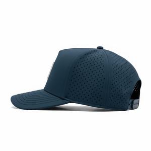 OEM Custom Performance 5 Panel <b>Waterproof</b> <b>Golf</b> Baseball Cap Rubber Patch Laser Cut Hole Snapback <b>Hat</b> Outdoor Sports Cap - Product Image 3