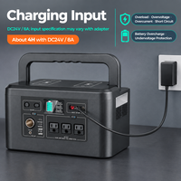 Station d'alimentation portable LiFePO4 737Wh 1000W, alimentation 230400mAh AC DC USB-C, charge sans fil 10W, écran LCD pour usage extérieur et de secours