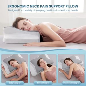 Nouveau Anti-âge ronflement sommeil profond côté dormeur papillon <span class=keywords><strong>oreiller</strong></span> mousse à mémoire cou <span class=keywords><strong>oreiller</strong></span> orthopédique pour le soulagement de la douleur au cou dormir - Product Image 5