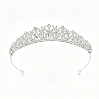 Diadème de mariée romantique en forme de cœur en cristal argenté, couronne de mariage en strass pour la Saint-Valentin, cosplay Reine des Cœurs