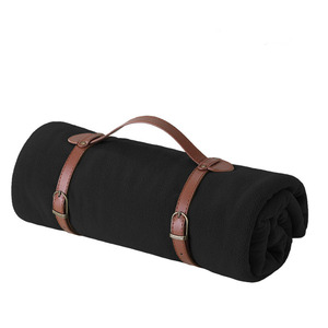 Chăn Du Lịch Tùy Chỉnh Giá Rẻ Chăn Lông Cừu Cực Màu Trơn Ném Hai Bên Có Tay Cầm - Product Image 3