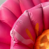 Fleur de pivoine rose gonflable géante réaliste à pétales multicouches pour décoration commerciale extérieure et intérieure
