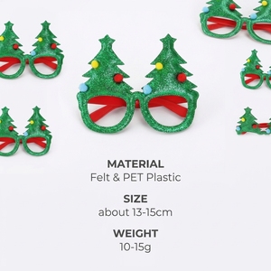 Gafas de Decoración Navideña, Gafas de Sol de Navidad, Gafas Novedosas para Fiestas, Accesorios para Cabina de <span class=keywords><strong>Fotos</strong></span> - Product Image 5