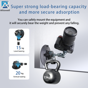 Support de caméra d'<span class=keywords><strong>action</strong></span> pour moto, ventouse robuste de 3 pouces avec pompe manuelle pour pare-brise et casque - Product Image 4