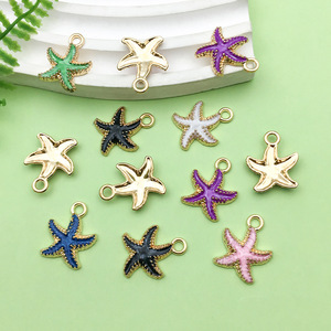 Dijes de Estrella de Mar de Aleación de Zinc Multicolor de 12 mm para Fabricación de Joyería DIY, Accesorios de Colgante, Dijes de Moda Unisex - Product Image 4