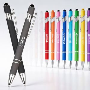 Bolígrafo Stylus Promocional de Aluminio Económico con Punta de Goma Suave para Pantalla Táctil, Bolígrafo Duradero con Logotipo Personalizado para Regalos Promocionales - Product Image 1