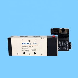 Válvula Solenoide Neumática AirTAC 4V41015A 4V410-15 para Sistema de Automatización Hidráulica en Stock - Product Image 1