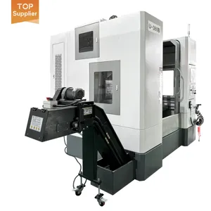 U-380B Industry Vertical CNC 5 Axis Linkage ATC Machining Center Metal 3d Router Lathe Milling Steel Profile Rotation Table Set