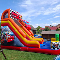 Château gonflable commercial en forme de voiture pour enfants, château de saut gonflable pour fêtes, toboggan gonflable extérieur en forme de voiture pour événements