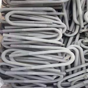 <b>U</b>-<b>Bolt</b> Galvanized Full Thread <b>U</b>-Shaped <b>Bolt</b> For Rail And Sound Barrier Application GB Standard 4.8 Performance Level - Product Image 1