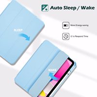 Pour iPad 10/11ème 2025 génération 10.9 support magnétique en cuir tablette couvre et étuis fente transparente pour crayon réveil/sommeil automatique (A16)