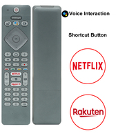 HUAYU Voz para Philips Smart TV LED LCD OLED Netflix Botón Control remoto