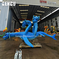 Dragon animatronique personnalisé à cinq têtes, monstre occidental |   Bête fantastique géante avec son pour événement d'Halloween et spectacle commercial