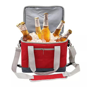 Sac isotherme réutilisable et pliable pour pique-nique, bière, vin, avec bandoulière réglable - Product Image 1