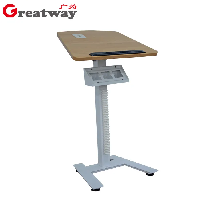 New design commercial furniture wooden top speech desk steel frame speech table