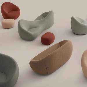 Pouf en tissu créatif nordique Yicheng Beauty Home, tabouret de salon, canapé de détente pour la chambre à coucher, en vente - Product Image 5