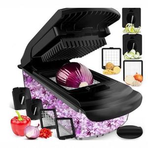 Top Seller New Arrival Manual Multifunctional 18-Piece Vegetable Chopper Onion Cutter <b>Potato</b> Peeler Kitchen Fruits Slicer - Product Image 1