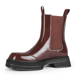 WETKISS-Botas de plataforma de tacón grueso para mujer, botines estilo <span class=keywords><strong>Chelsea</strong></span>, para invierno, <span class=keywords><strong>2021</strong></span> - Product Image 4