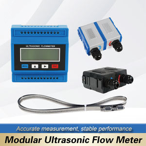电池供电便携式RS485管道安装模块化工业纯冷废水夹装超声波流量计 - Product Image 4