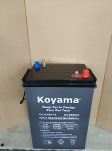 Deep Cycle Gel <b>Battery</b> 380Ah <b>6V</b> <b>Battery</b> DCG380-6 Deep Cycle Gel <b>Battery</b> - Product Image 4