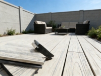 Revêtement de terrasse multicouche en PVC contemporain, lisse, à clipser, pour extérieur, jardin, terrasse, écologique, antidérapant, ignifuge, imperméable