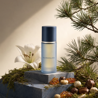 Flacon de lotion en verre mat bleu dégradé rechargeable de 30 ml, flacon cosmétique vide, étiquette personnalisée, emballage pour huile essentielle et soins de la peau
