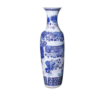 Chine décor à la maison traditionnel <span class=keywords><strong>bleu</strong></span> et blanc <span class=keywords><strong>vase</strong></span> de sol en céramique grand jingdezhen décors à la maison vases en céramique - Product Image 3