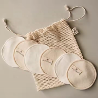 Tampons démaquillants doux pour le visage en coton et chanvre biodégradables réutilisables en coton biologique