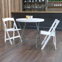 Table ronde pliante en plastique de 80cm de conception moderne pour la barre mobile de décrochage de balcon de cour extérieure