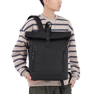Large Capacity Unisex <b>Roll</b> <b>Top</b> Daypack Waterproof Oxford Laptop <b>Backpack</b> Polyester Simple for Travel College - Product Image 2