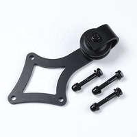 Kit de quincaillerie pour porte coulissante, support en acier noir avec plaque de montage en diamant, roue à gorge en V pour porte en bois