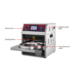 Machine de scellage thermique électrique entièrement automatique pour canettes, emballages à emporter, applications alimentaires et de boissons, film plastique et aluminium 220V - Product Image 4