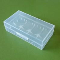 Boîtier en plastique dur transparent portable pour 2 piles 20700 21700, boîte de rangement pour piles, étanche