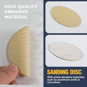 แผ่นกระดาษทรายอลูมิเนียมออกไซด์ขนาด 3 นิ้ว 120 กรวด จำนวน 50 ชิ้น แบบติดตีนตุ๊กแก สำหรับเครื่องขัดกระดาษทรายแบบสุ่ม - Product Image 4