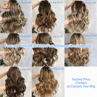 Perruque Lace Front Personnalisée de Haute Qualité, Cheveux Européens Alignés avec les Cuticules, Mèches Blondes, Cheveux Raides, Transparente pour