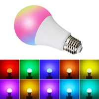 ESP8266-Compatible Tuya bola lampu LED rumah pintar, dengan daya 9W 2700-6500K + warna RGB Temp Tasmota dukungan Firmware (E26/E27/B22)