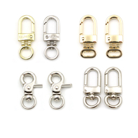 Mousqueton professionnel en or rose, mini-clip pivotant pour porte-clés, mousqueton pivotant pour attache de porte-clés
