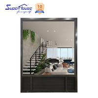 Ventana Fija de Aluminio de Diseño Moderno con Doble Vidrio de Argón de Baja Emisividad y Ventanas Grandes